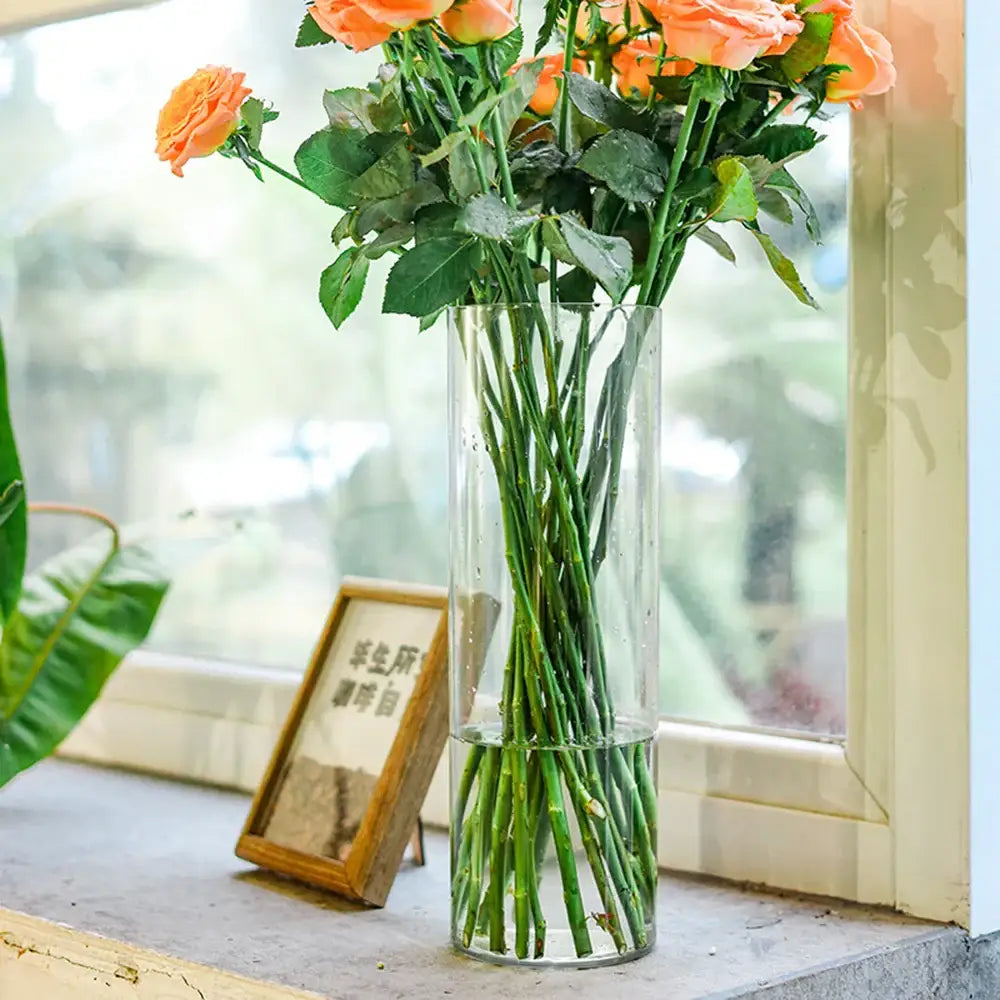Shatterproof tall transparent acrylic flower vase living room decor