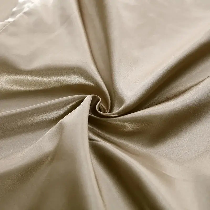 Chocolate brown silk satin bedding set bedroom duvet cover