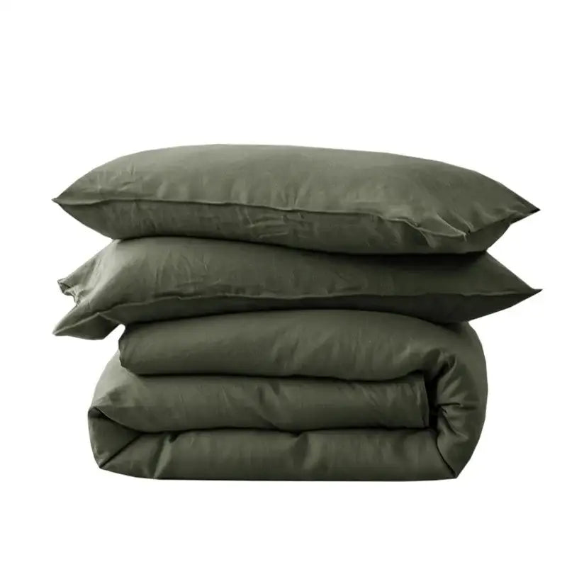 Blue satin silky cooling duvet cover set bedroom bedding
