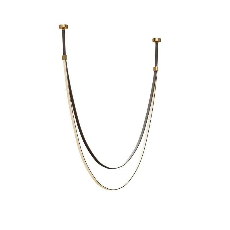 Modern minimalist leather belt led chandelier dining room pendant light
