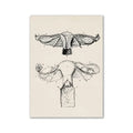 Vintage human anatomy reproductive system canvas print bedroom wall art