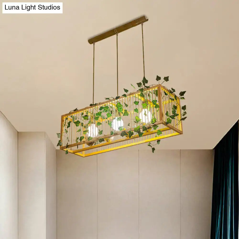 Vintage beige tea room maple leaf pendant light – dining room