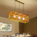 Vintage beige tea room maple leaf pendant light – dining room