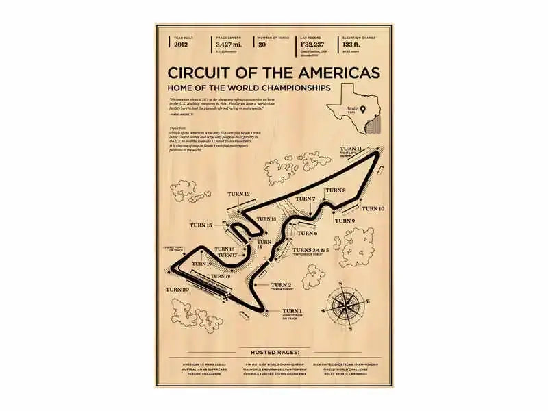 Vintage beige nürburgring grand prix racing poster office wall art