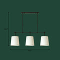 Modern black and off-white vintage fabric pendant light dining room