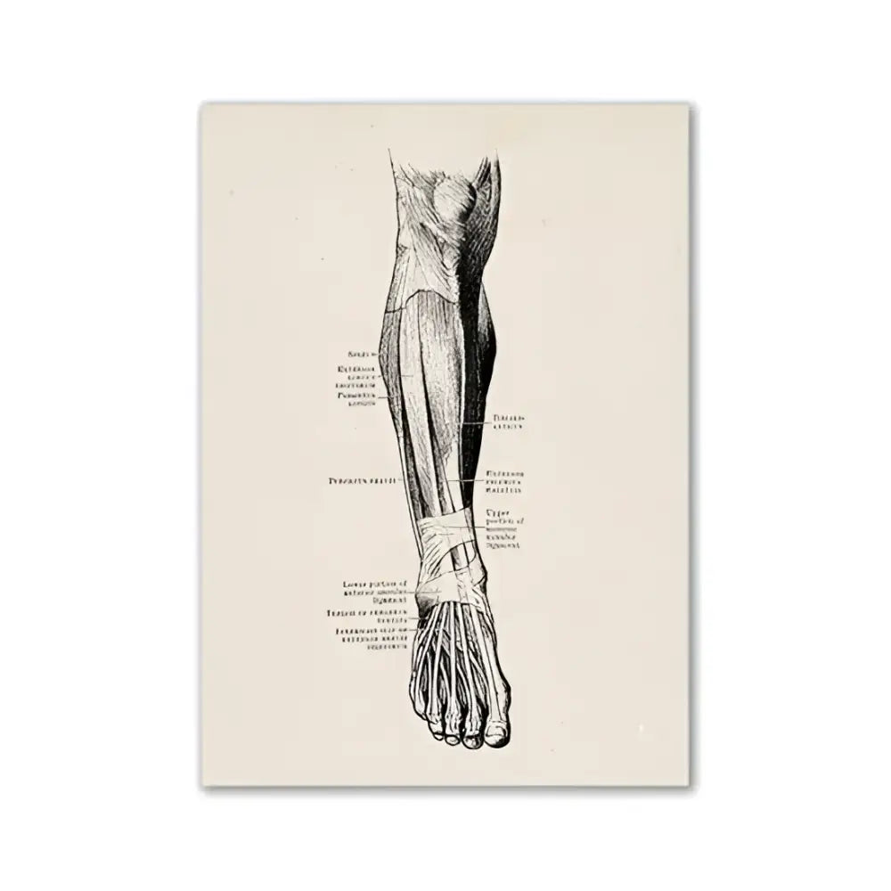 Vintage human anatomy canvas print – bedroom wall art
