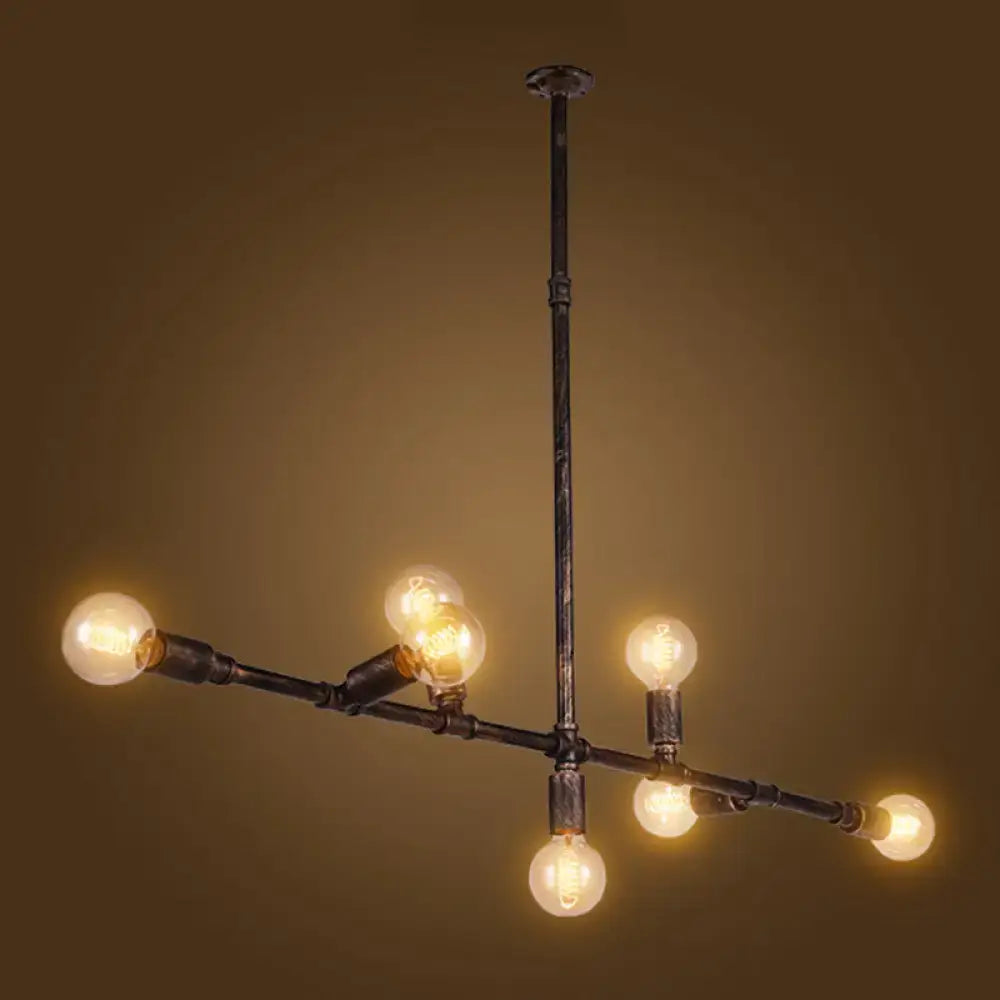 Industrial vintage bronze water pipe pendant light living room 110v-120v
