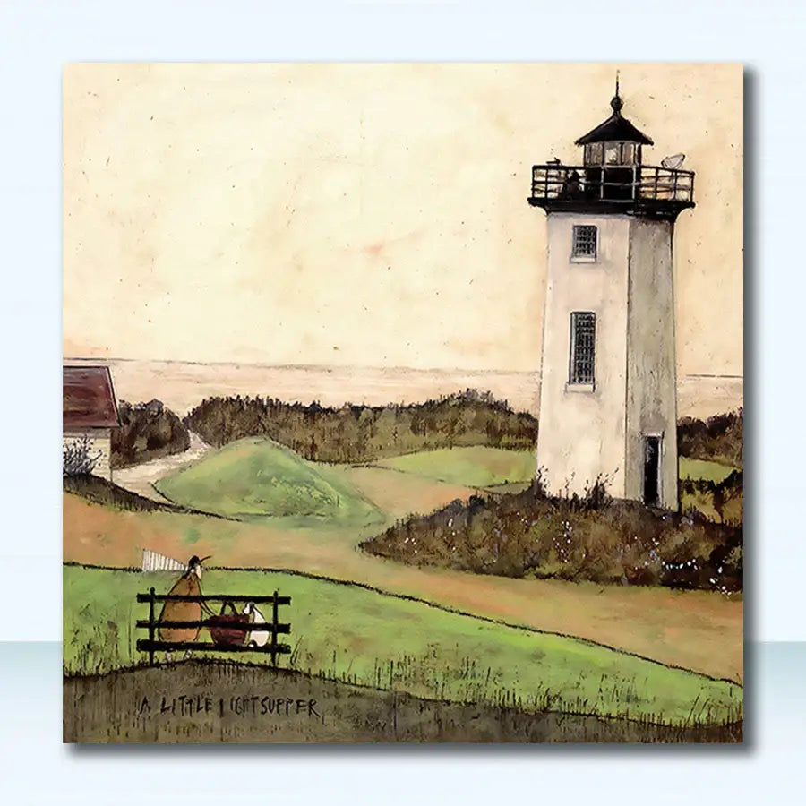 Nordic abstract landscape dog canvas art kitchen wall decor