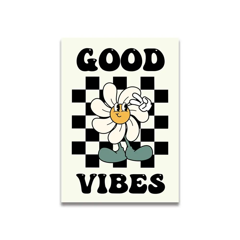 Vintage pink cartoon print homebody club canvas bedroom wall art