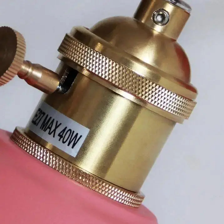 Vintage white and brass plated wall lamp bedroom sconce with bulb