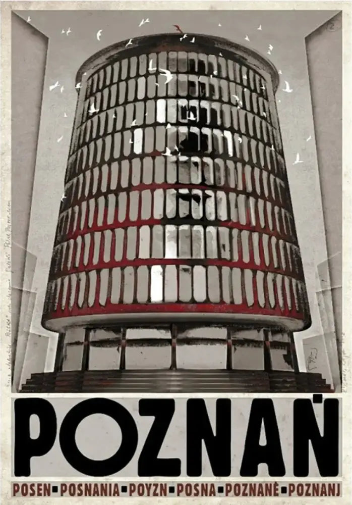 Vintage łeba poland city posters canvas print bedroom wall art