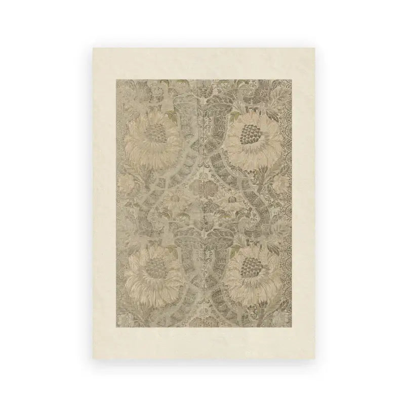 Vintage summer landscape canvas print white floral meadow living room
