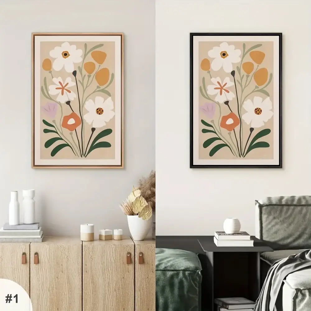 Watercolor flower posters set of 3 – bedroom botanical canvas art