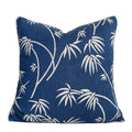 Deep blue geometric jacquard cushion cover for living room decor