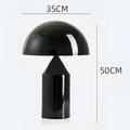 Designer mushroom desk lamp black & gold pencil light bedroom