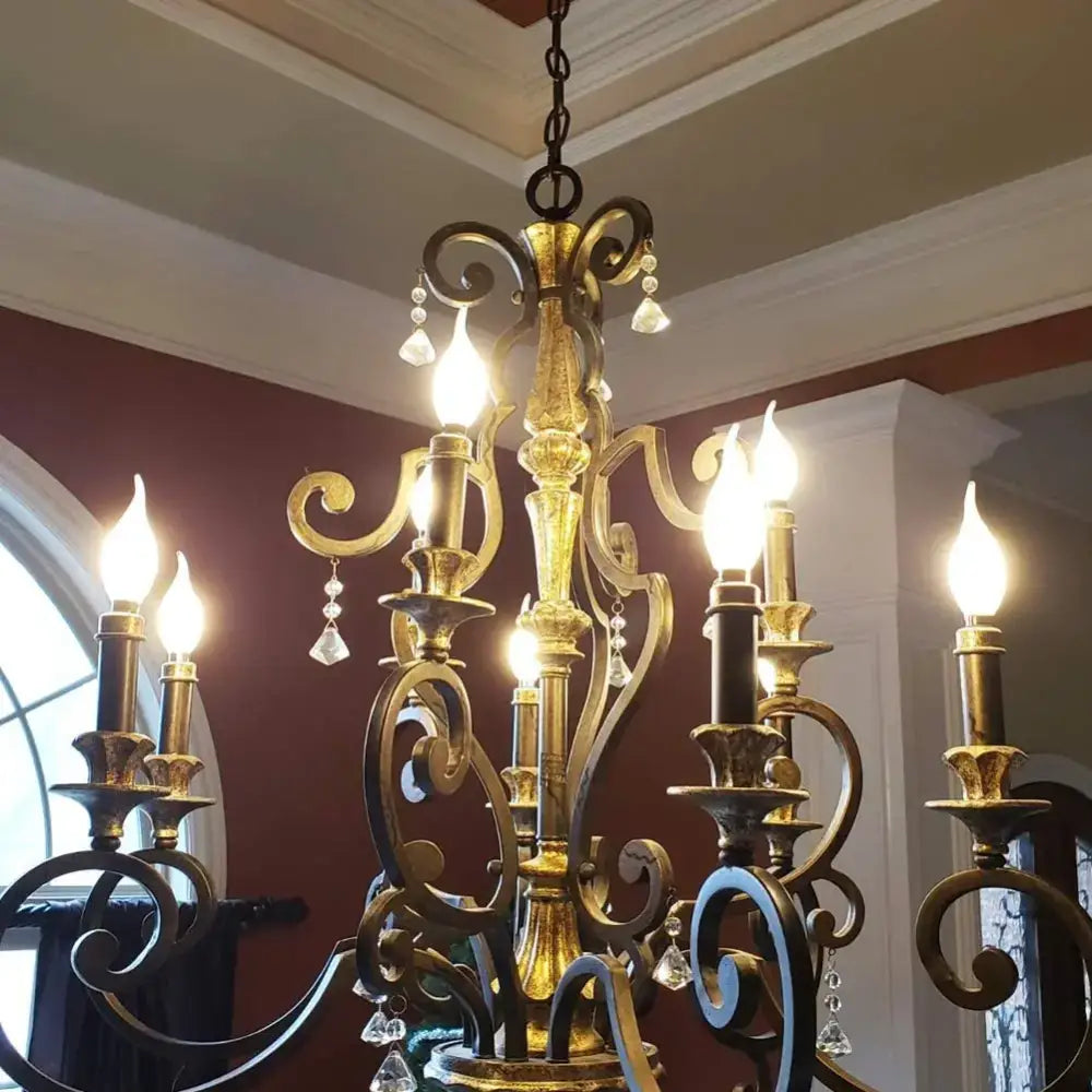 Dimmable led candle light warm white e14 bulb dining room chandelier