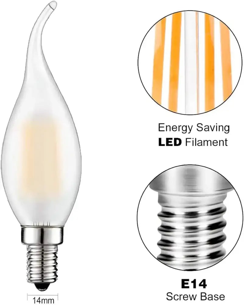Dimmable led candle light warm white e14 bulb dining room chandelier