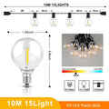 Dimmable led outdoor globe string lights patio decor shatterproof bulbs