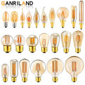 Dimmable vintage led filament bulb amber glass bedroom light
