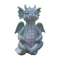 Dino garden sculpture gray dragon window figurine outdoor decor