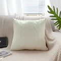 Double cable knit cushion cover set living room pillow case