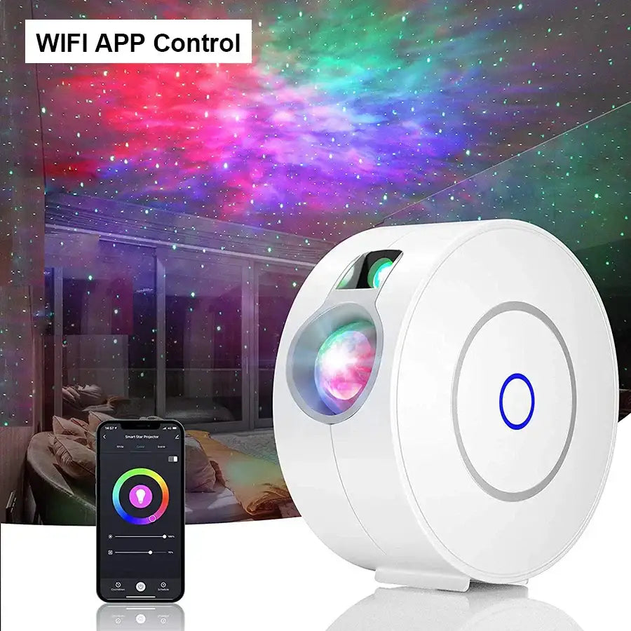 Dynamic galaxy star projector light white bedroom ceiling decor