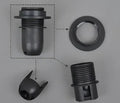 E27 lamp bulb holder fitting black & white plastic socket – living room
