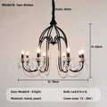 Elegant black crystal chandelier pearl pendant light for living room