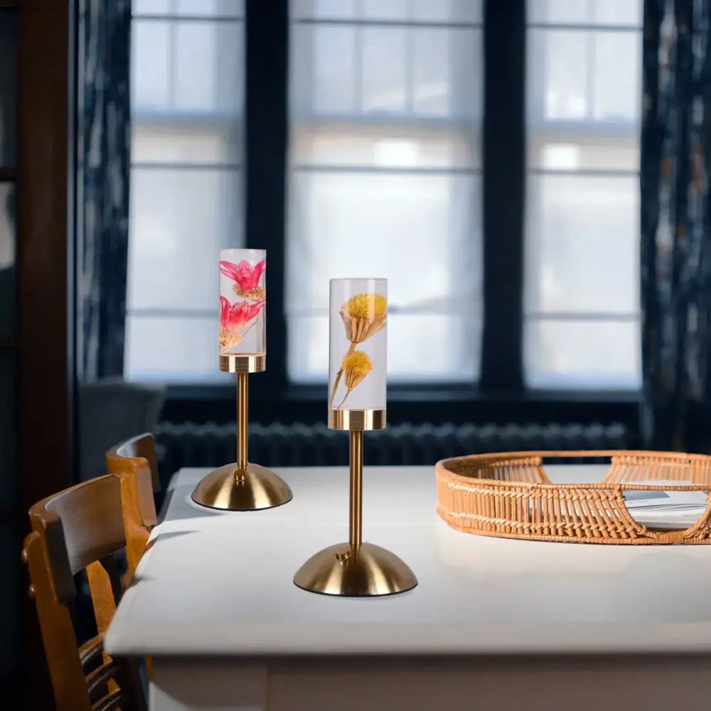 Elegant brass decorbites eternal flower desk lamp bedroom nightlight