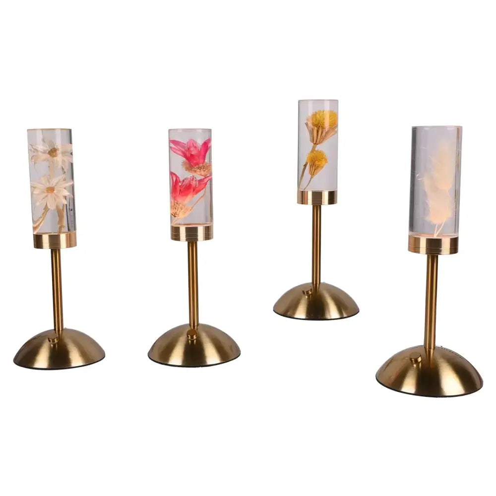 Elegant brass decorbites eternal flower desk lamp bedroom nightlight
