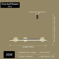 Elegant butterfly flower chandelier gold modern dining room light