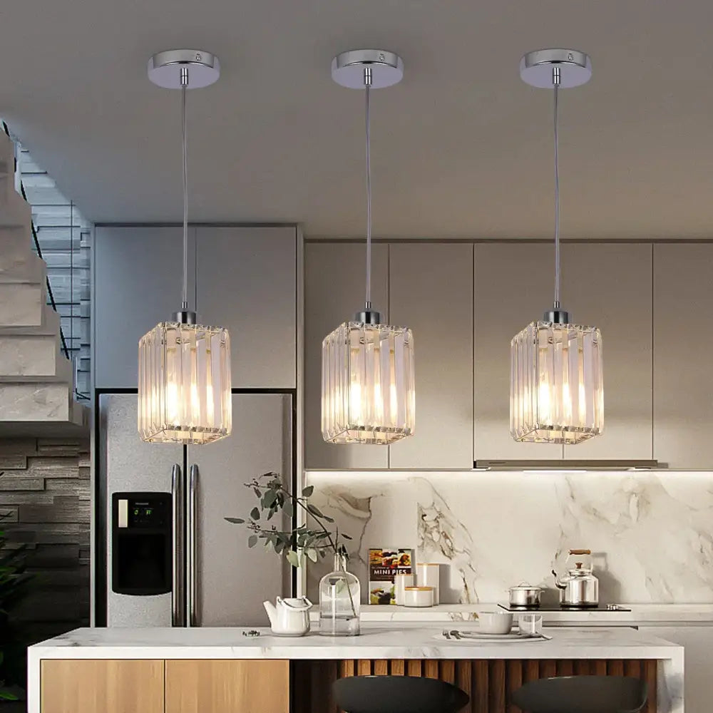 Elegant cascading crystal glass ceiling chandelier for dining room