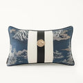 Elegant cream dragonfly insects embroidery cushion cover living room