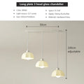 Elegant cream led chandelier 3 light dome pendant dining room