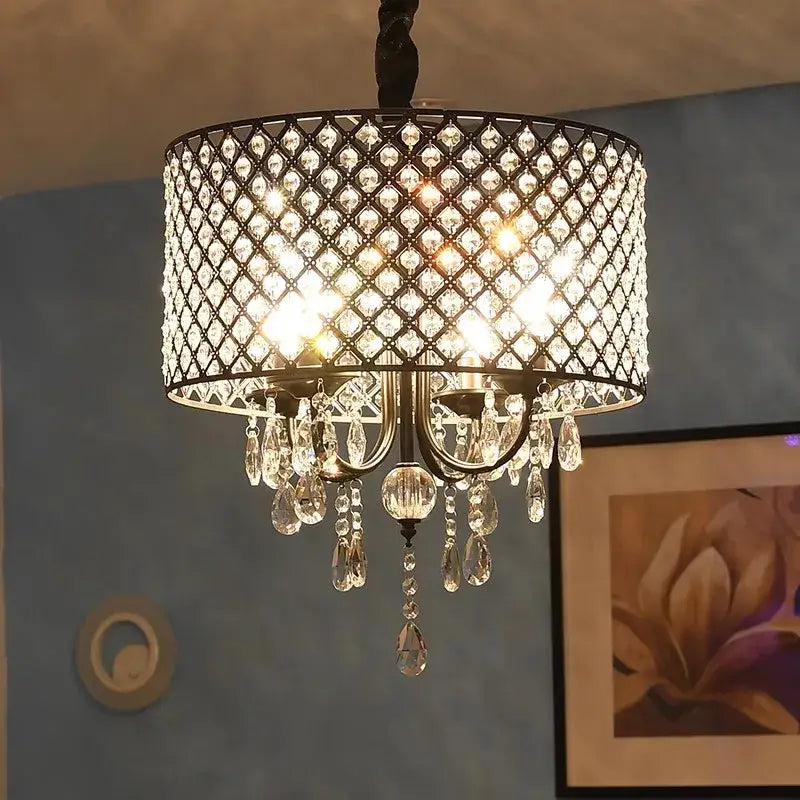 Elegant crystal chandelier pendant light for dining room