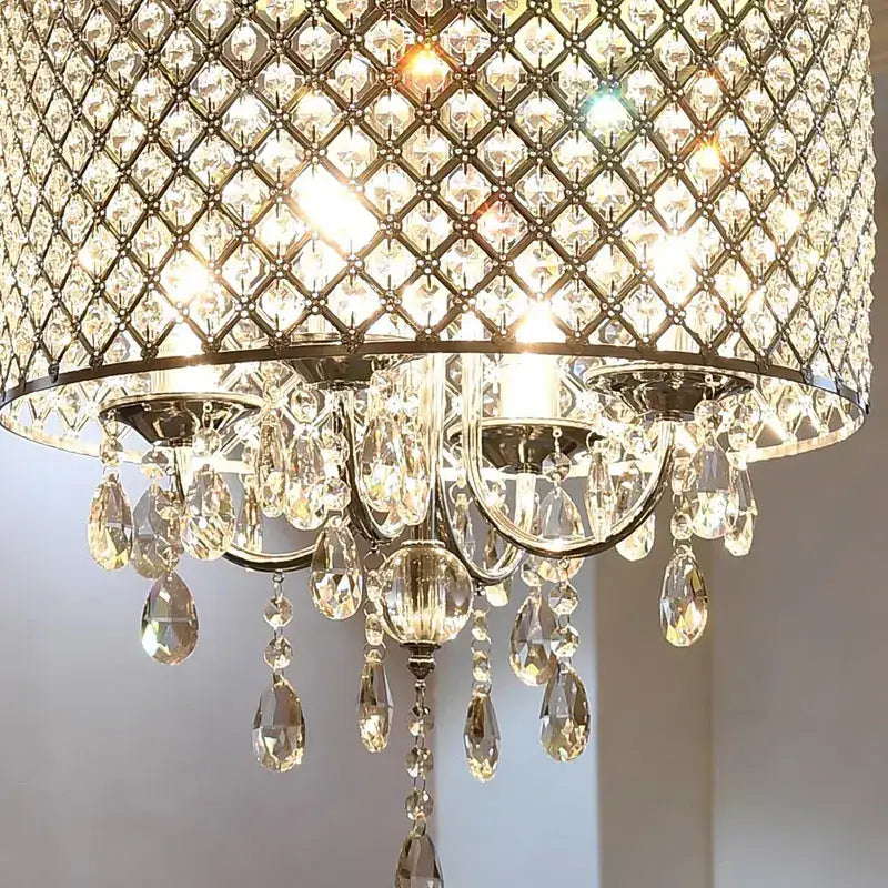 Elegant crystal chandelier pendant light for dining room