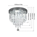 Elegant diamond crystal led ceiling chandelier for living room