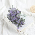 Elegant flocking lover grass purple silk bouquet bedroom decor