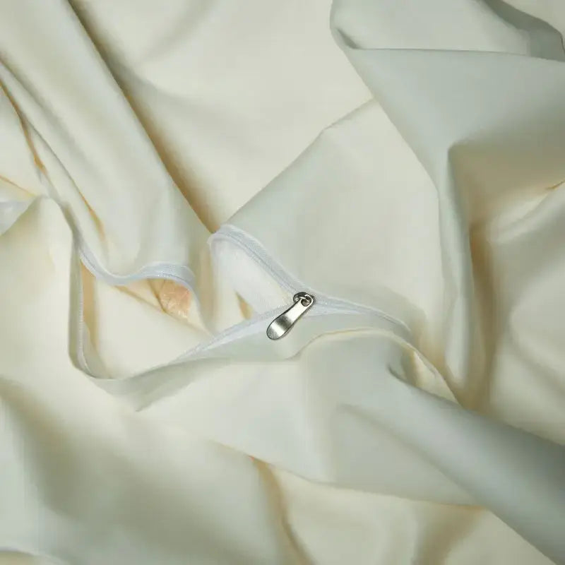Elegant flowers embroidery cream satin bedding set bedroom duvet cover