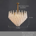 Elegant glass chandelier lighting gold tiered teardrop dining room