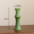 Elegant glossy black bamboo ceramic vase living room decor