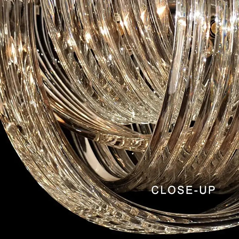 Elegant gold and glass crystal pendant lights kitchen island lamps