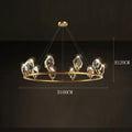 Elegant gold crystal chandelier dining room pendant light