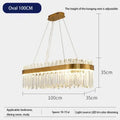Elegant gold crystal chandelier pendant light for dining room