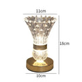 Elegant gold crystal led vase table lamp for bedroom decor