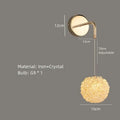 Elegant gold crystal wall lamp bedroom sconce lighting