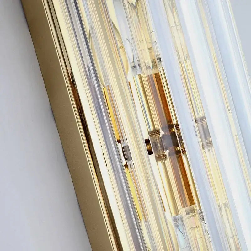 Elegant gold crystal wall lamp living room sconce