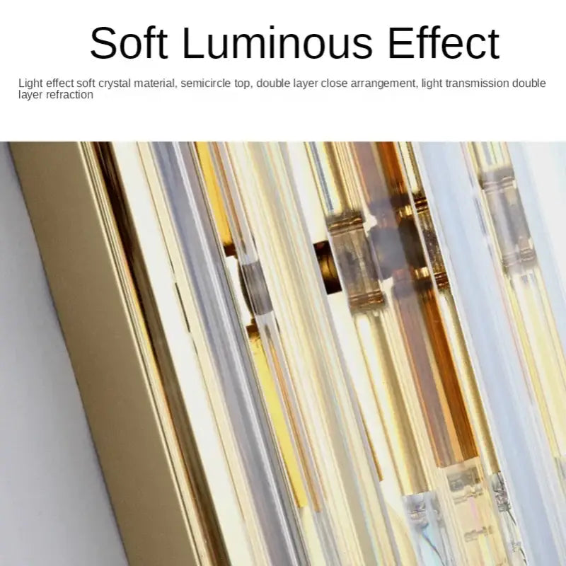 Elegant gold crystal wall lamp living room sconce