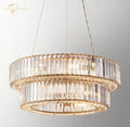 Elegant gold elliana crystal chandelier dining room pendant light
