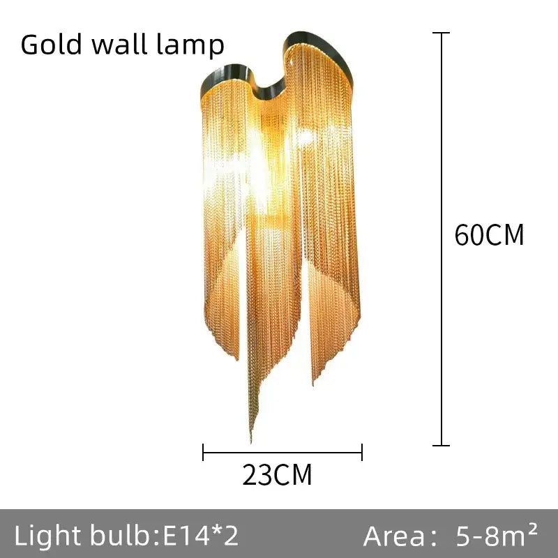 Elegant gold glass decorbites fringed chandelier for dining room